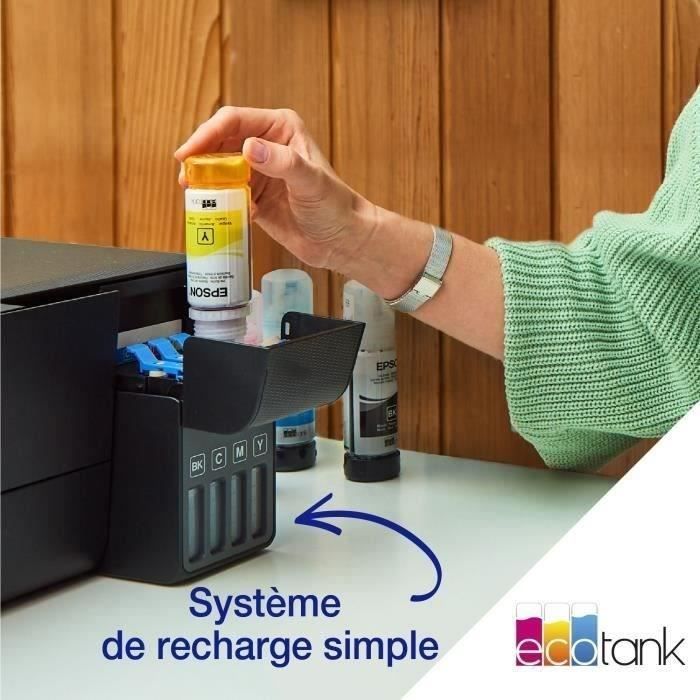 Impressora multifuncional A4 - EPSON - EcoTank ET-2860 - Wi-Fi - Equipada com tanques de tinta