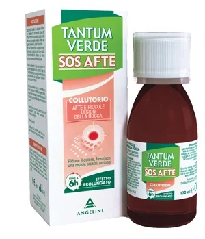 TANTUM Tantum Verde SOS Bain de bouche 120 ml contre les aphtes et les lésions buccales mineures