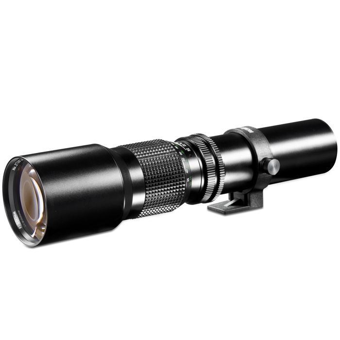 Walimex 500mm f/8 Fixed Telephoto Lens for Pentax K / Samsung – T2 Adapter Included