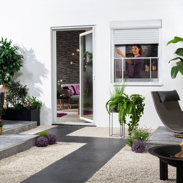 COMFY SLIDE aluminum sliding window, 75 x 100 cm, white