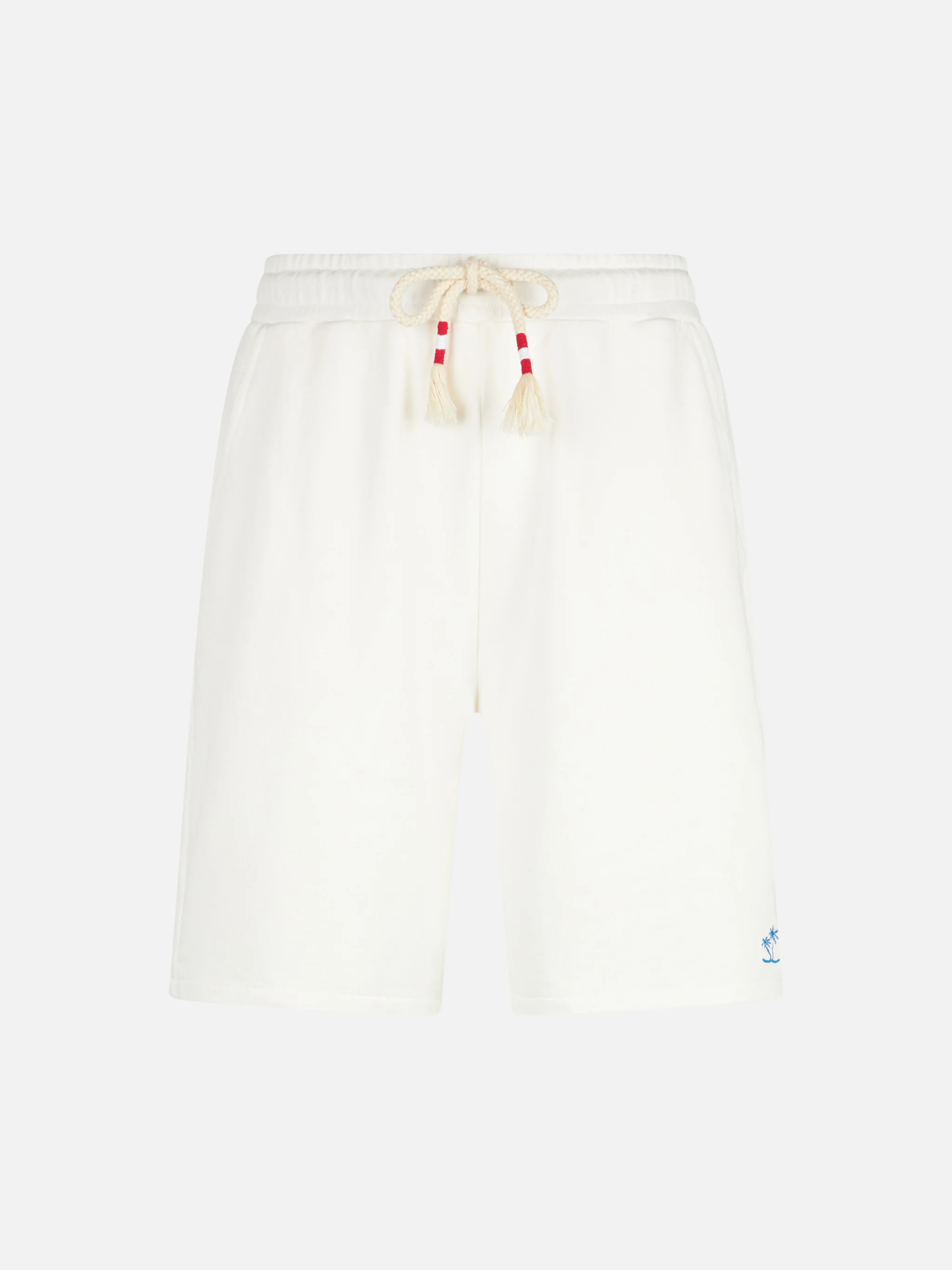 Witte katoenen Bermudashorts voor heren
