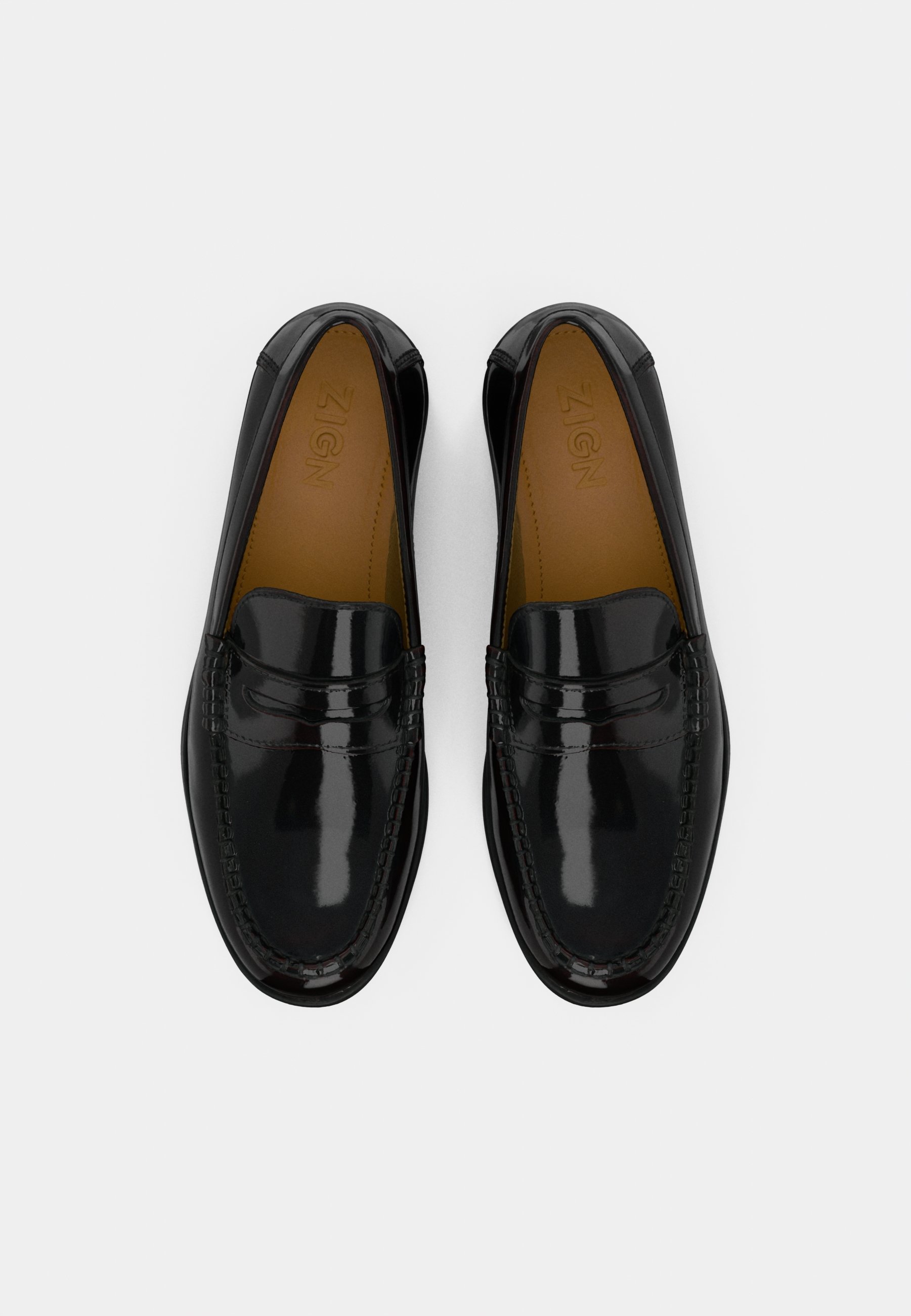 Zign LEATHER - Loaferit/pistokkaat - viininpunainen
