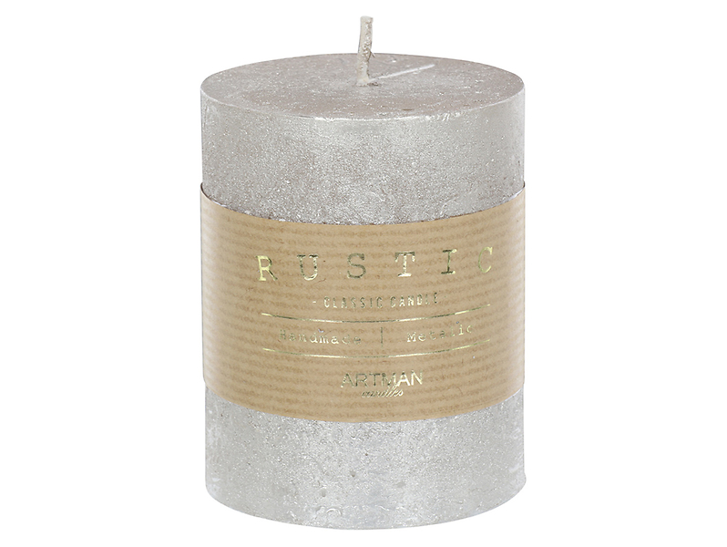 Świeca Rustic Metallic 9 cm złota