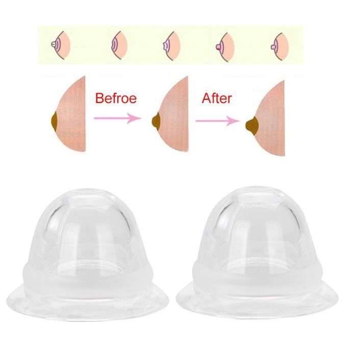 1 Paire Correcteur de mamelon  extracteur en silicone pour aide d'allaitement des mamelons inversés plats