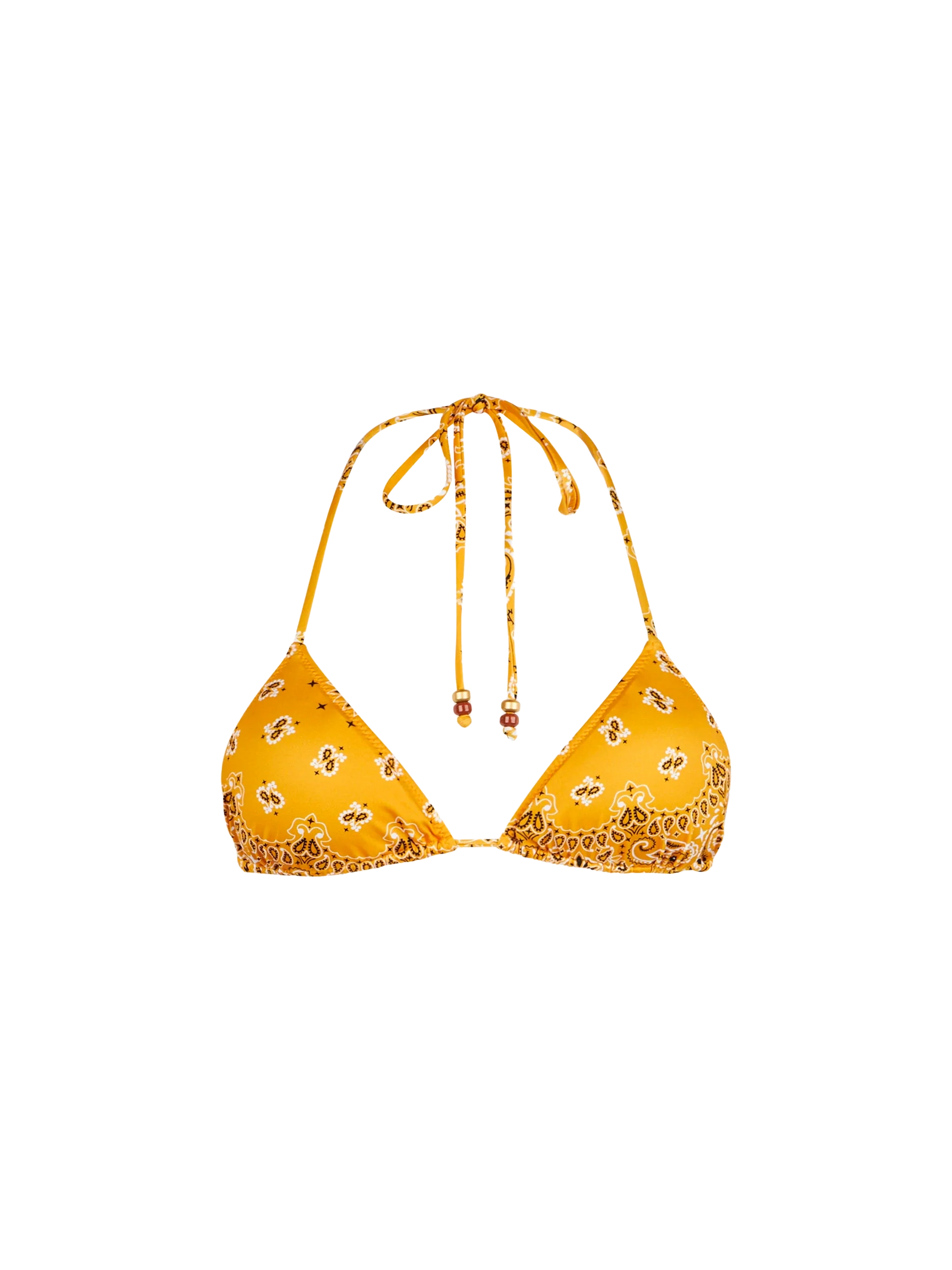 Dames triangelbadpak met bandana-print