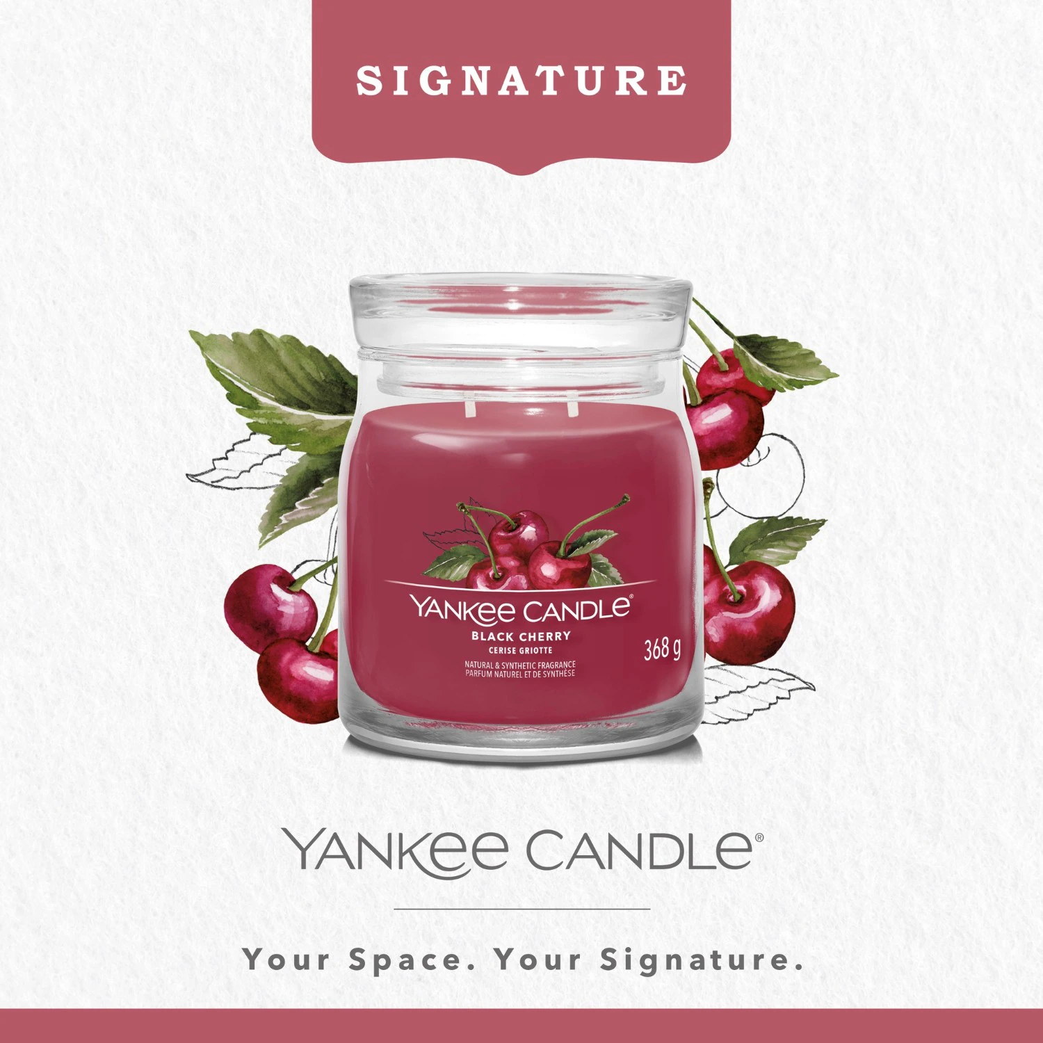 YANKEE CANDLE Moyenne Jarre Cerise Griotte