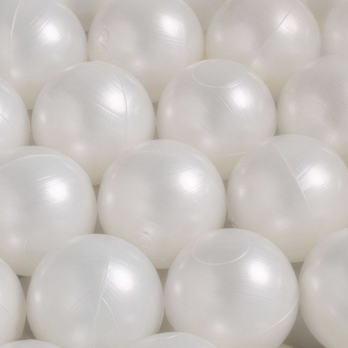 MISIOO Bolas de plástico de colores para piscina de bolas para bebés y niños, 6 cm, 300 bolas, blanco perla