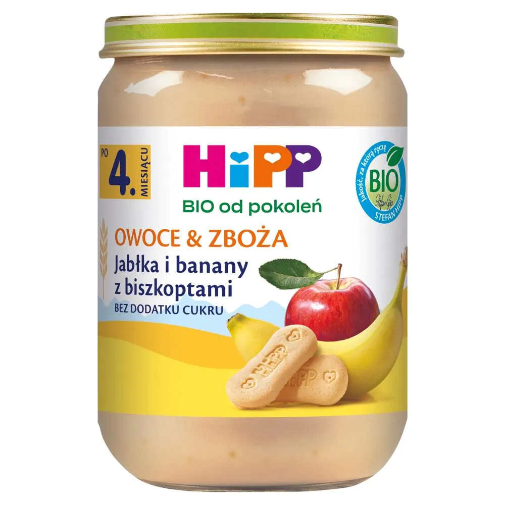 Hipp BIOJabłka i Banany z Biszkoptami