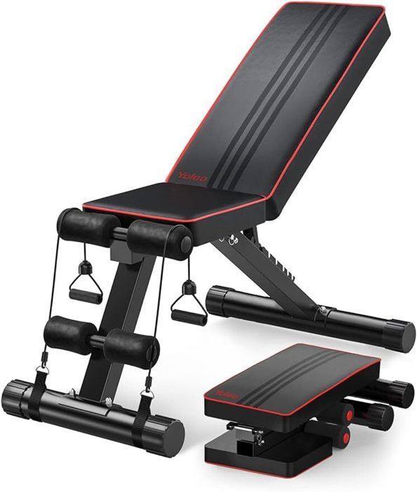Adjustable bench, weight training bench for full body workout, incline bench for home gym exercises (advanced)