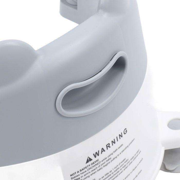 SALUTUYA Asiento de baño para bebé, silla de baño antideslizante para bebés, asiento para sentarse, asiento para el cuidado del bebé, gris