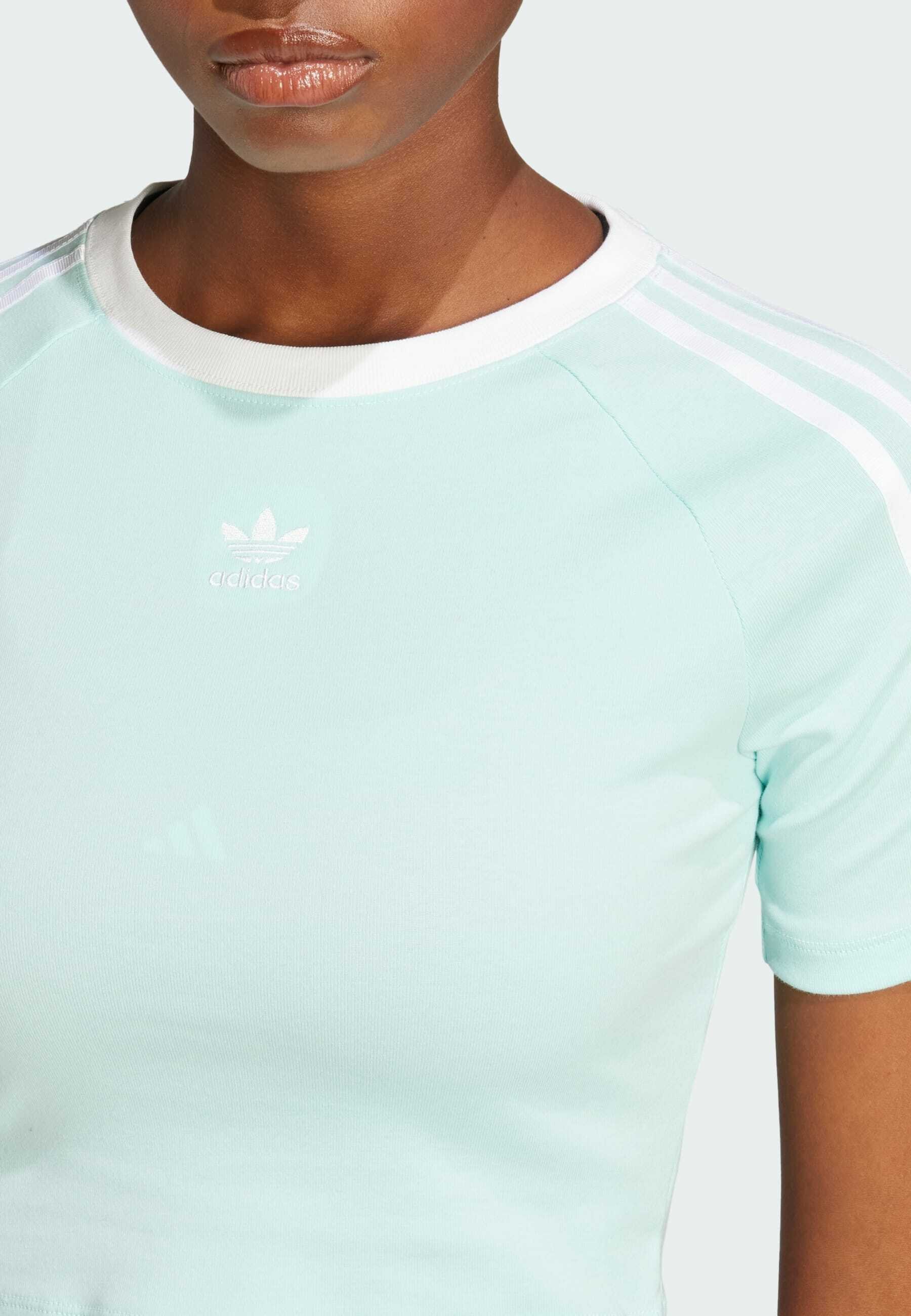 adidas Originals 3-STRIPES BABY - T-shirt met print - semi-flash aqua