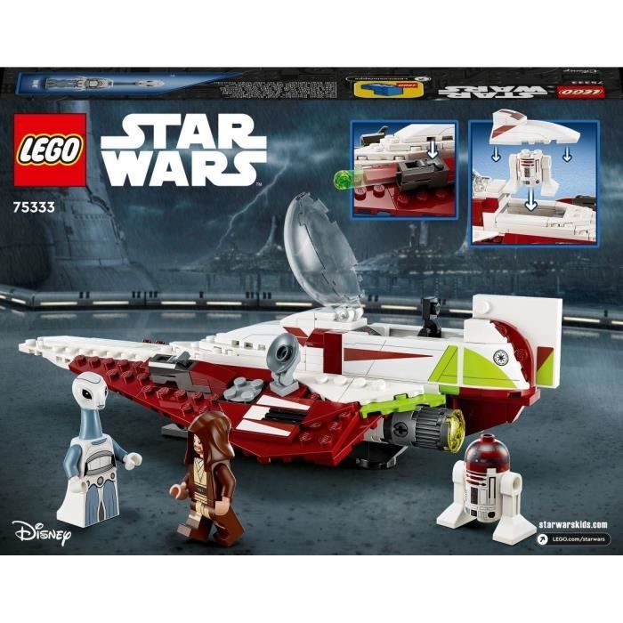 LEGO® Star Wars 75333 Jedi Starfighter di Obi-Wan Kenobi, giocattolo, minifigure di Taun Weh e droide