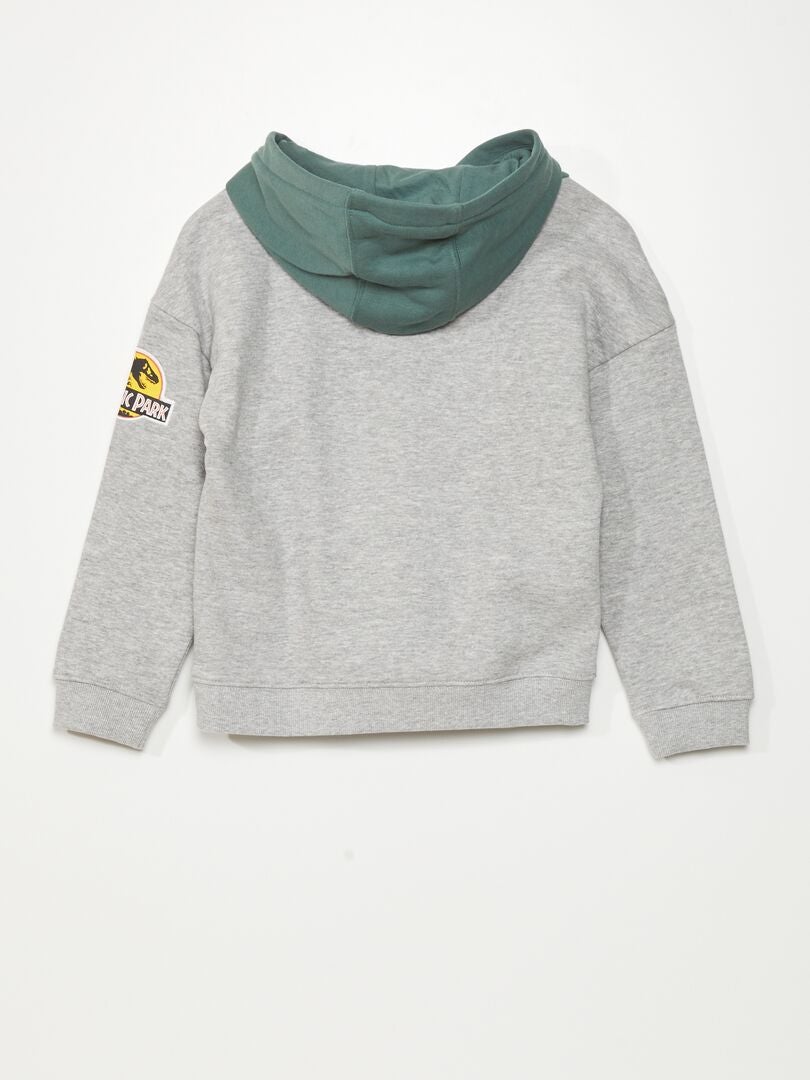 Bluza z kapturem Jurassic Park – szara