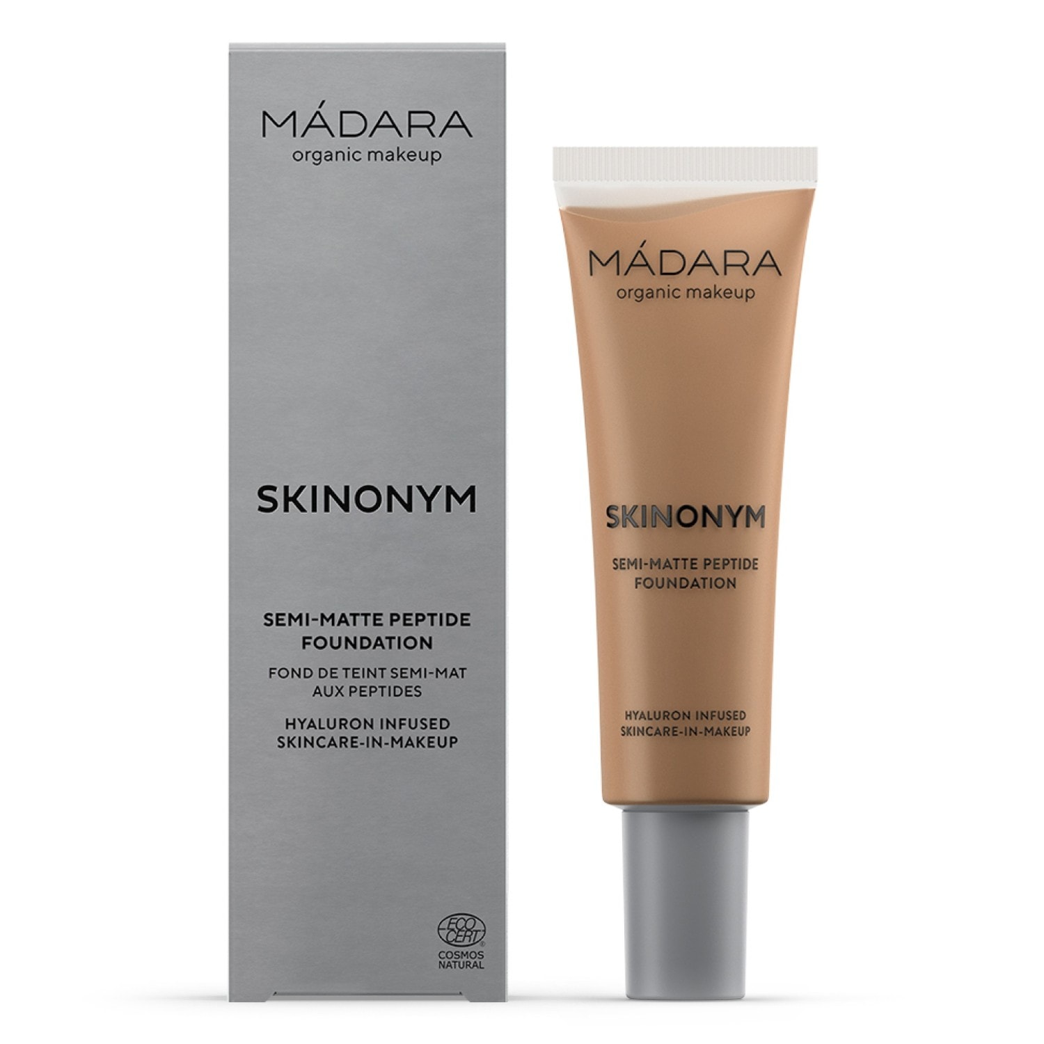 Fondazione MÁDARA Fondotinta peptidico semi-opaco SKINONYM, n. 15 PIETRE - 30 ml