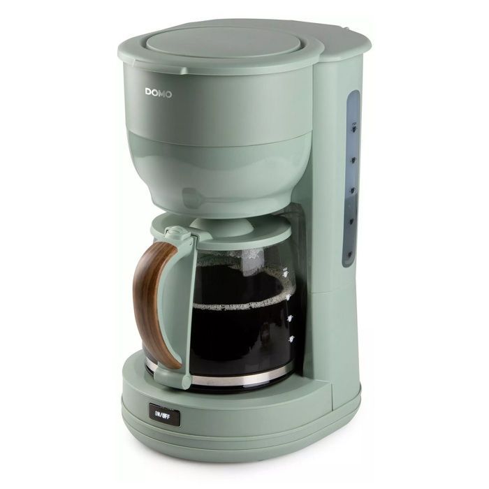 Cafetière filtre - DOMO - DO755K - 10 tasses - 1000 W - Poignée effet bois