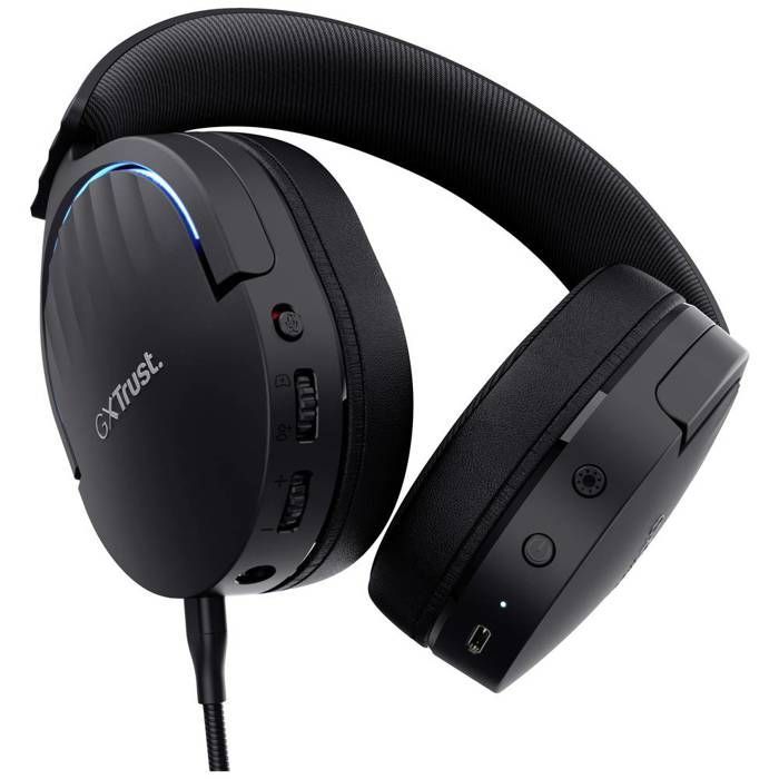 Trust GXT491 FAYZO Gaming Micro-casque supra-auriculaire Bluetooth Virtual Surround noir son surround, Mise en sourdine