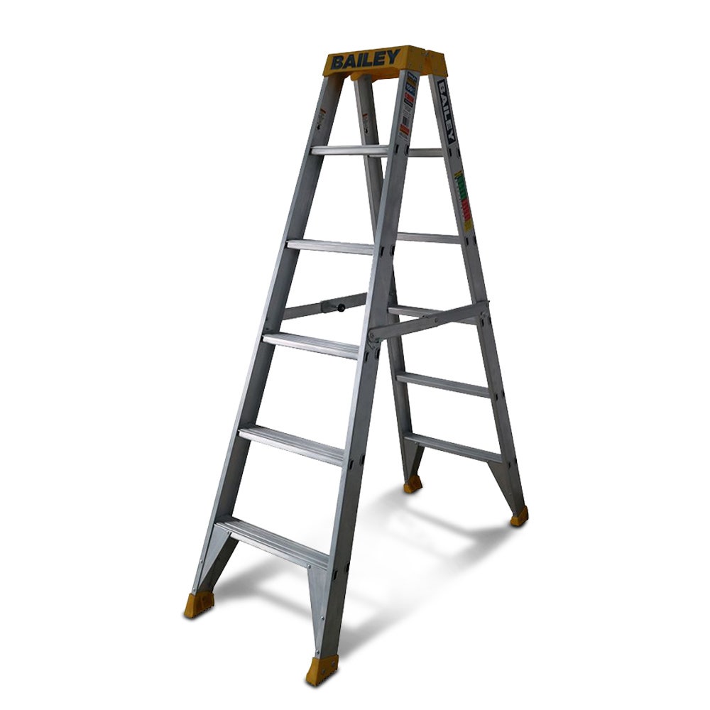 Escada de alumínio de dupla face BAILEY Step 6 Pro, 1,8 m, 150 kg, FS13963