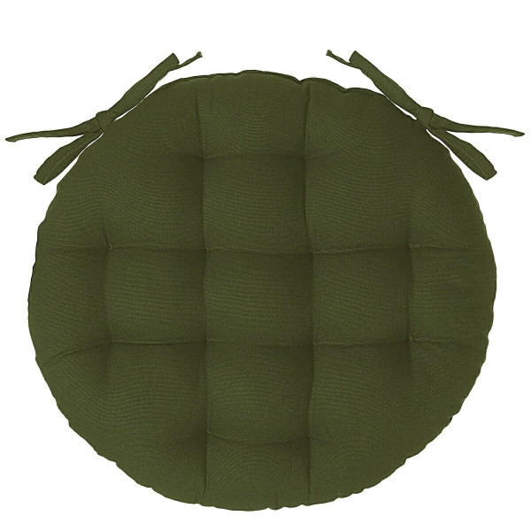 PODUSZKA NA KRZESŁO Anjali okrągła 38 cm BAWEŁNIANA khaki