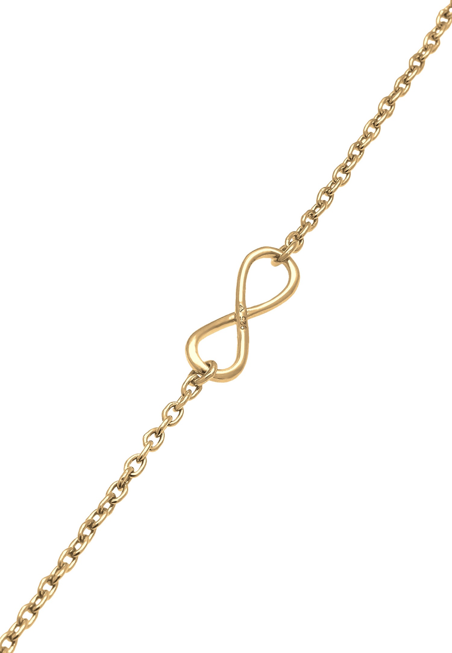 Elli Infinity Bracelet Femme Plaqué Or Argent (925/1000)