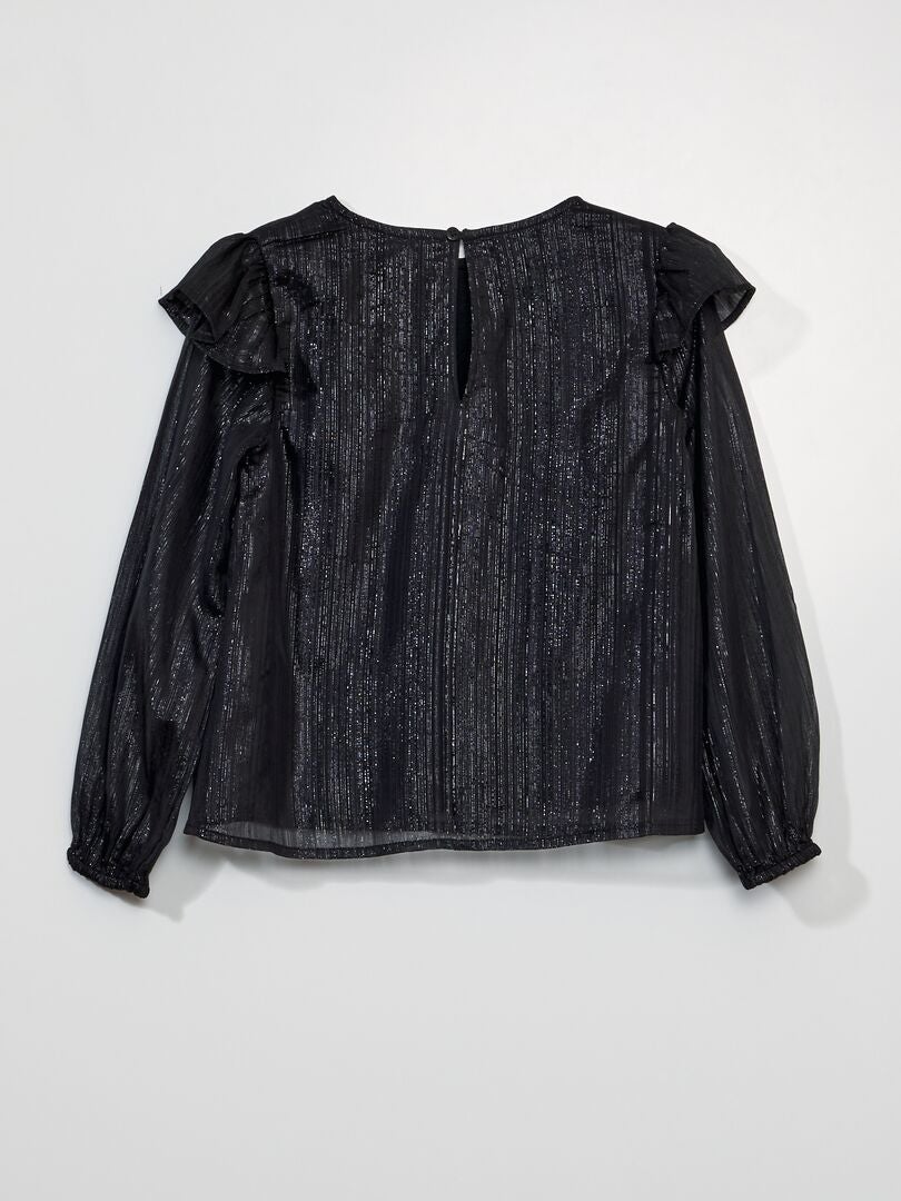 Blusa com fios brilhantes - PRETA