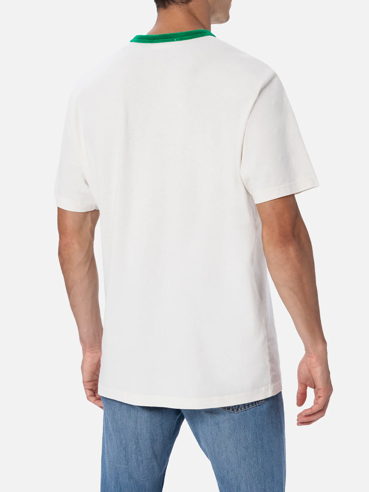 T-shirt da uomo bianca in cotone Dover con ricamo Australian | AUSTRAL