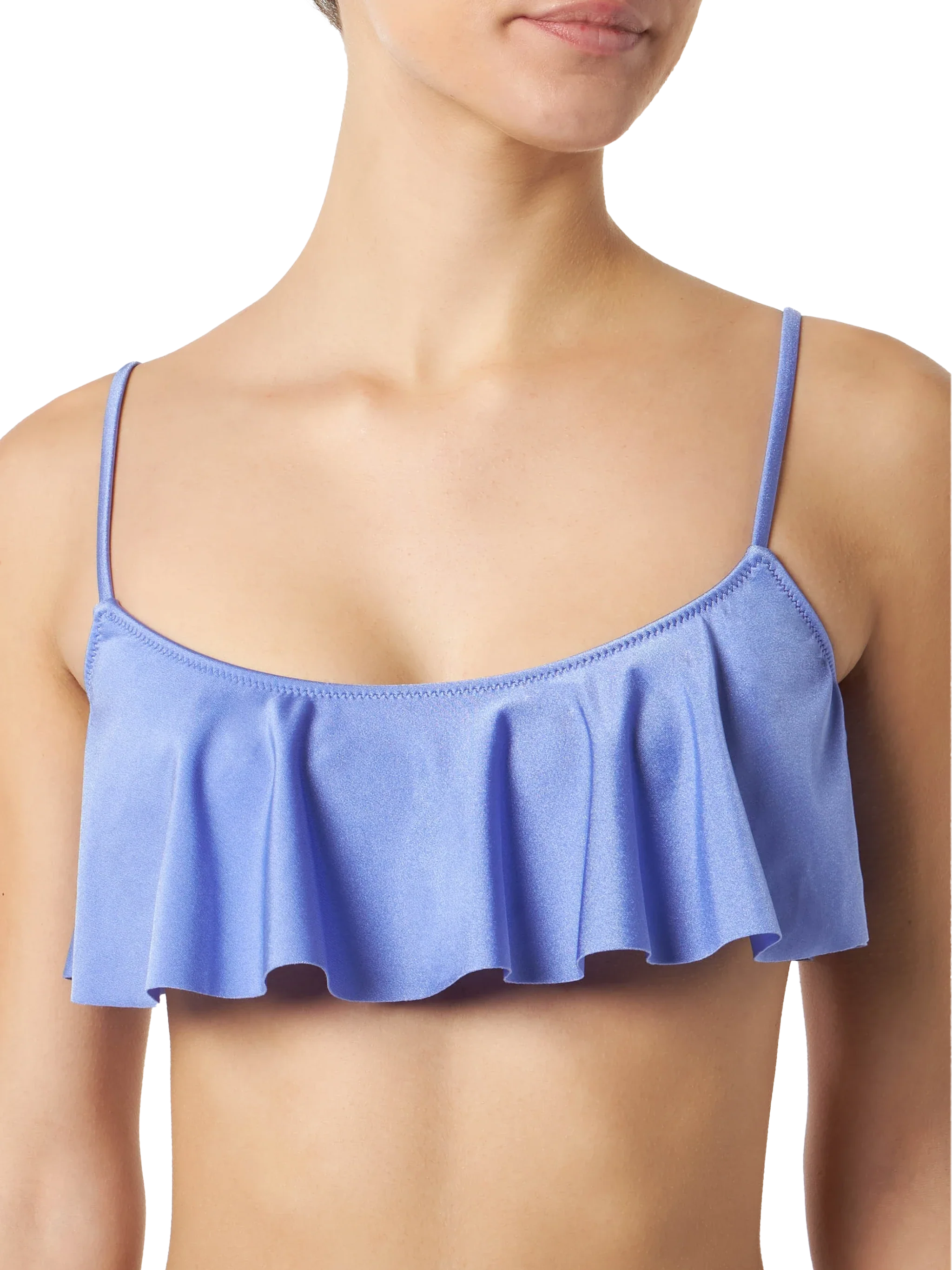 Lila bralette bikini voor dames met ruches