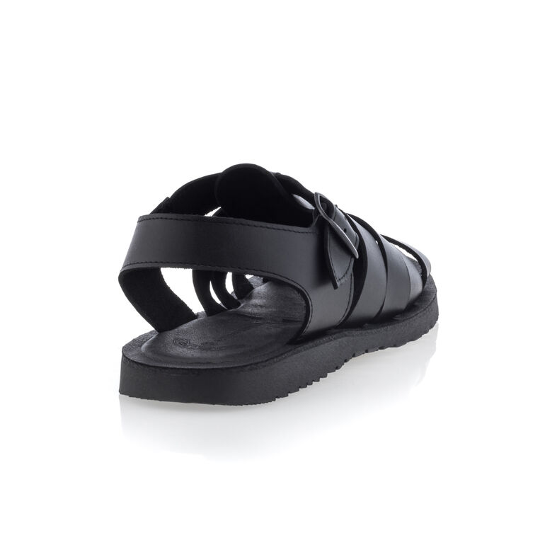  Svarta sandaler / skor med öppen tå för män