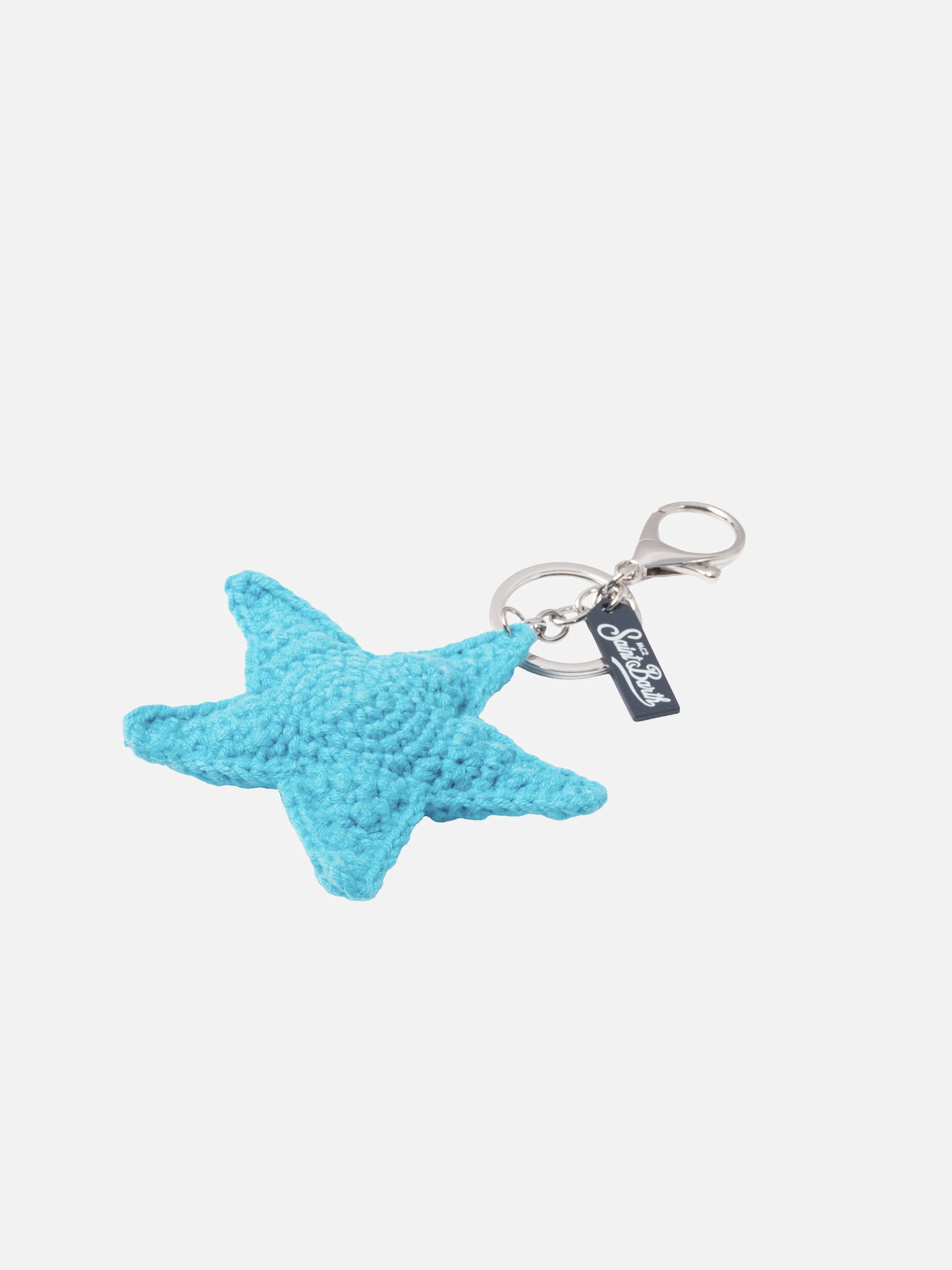 Gehaakte sleutelhanger met zeesterbedeltje