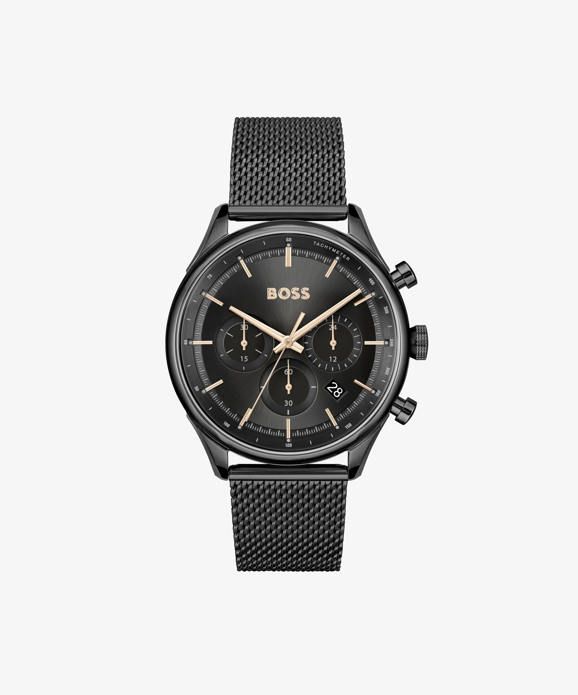BOSS GREGOR - Kello ajanottotoiminnolla - musta