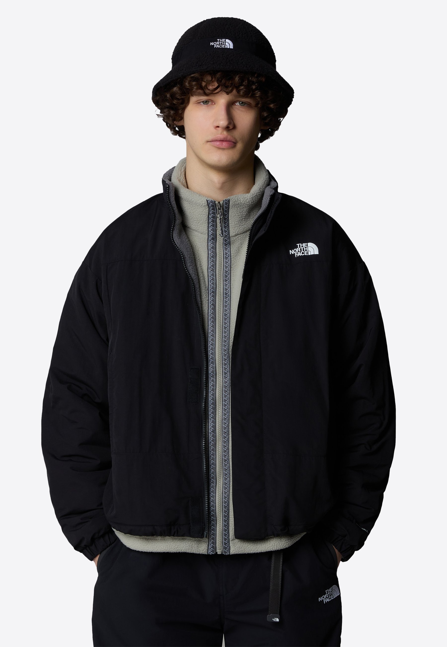The North Face M YUMIORI REVERSIBLE JACKET - Fleecejack - tnf zwart gerookt parelmoer
