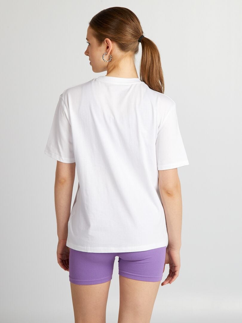 Camiseta oversized estampada - branca