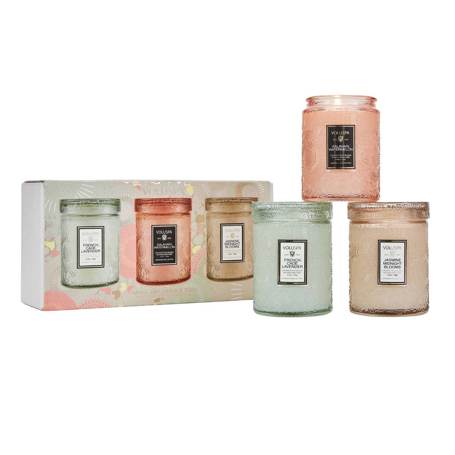 VOLUSPA Japonica Spring Home Refresh Small Jar Trio Set