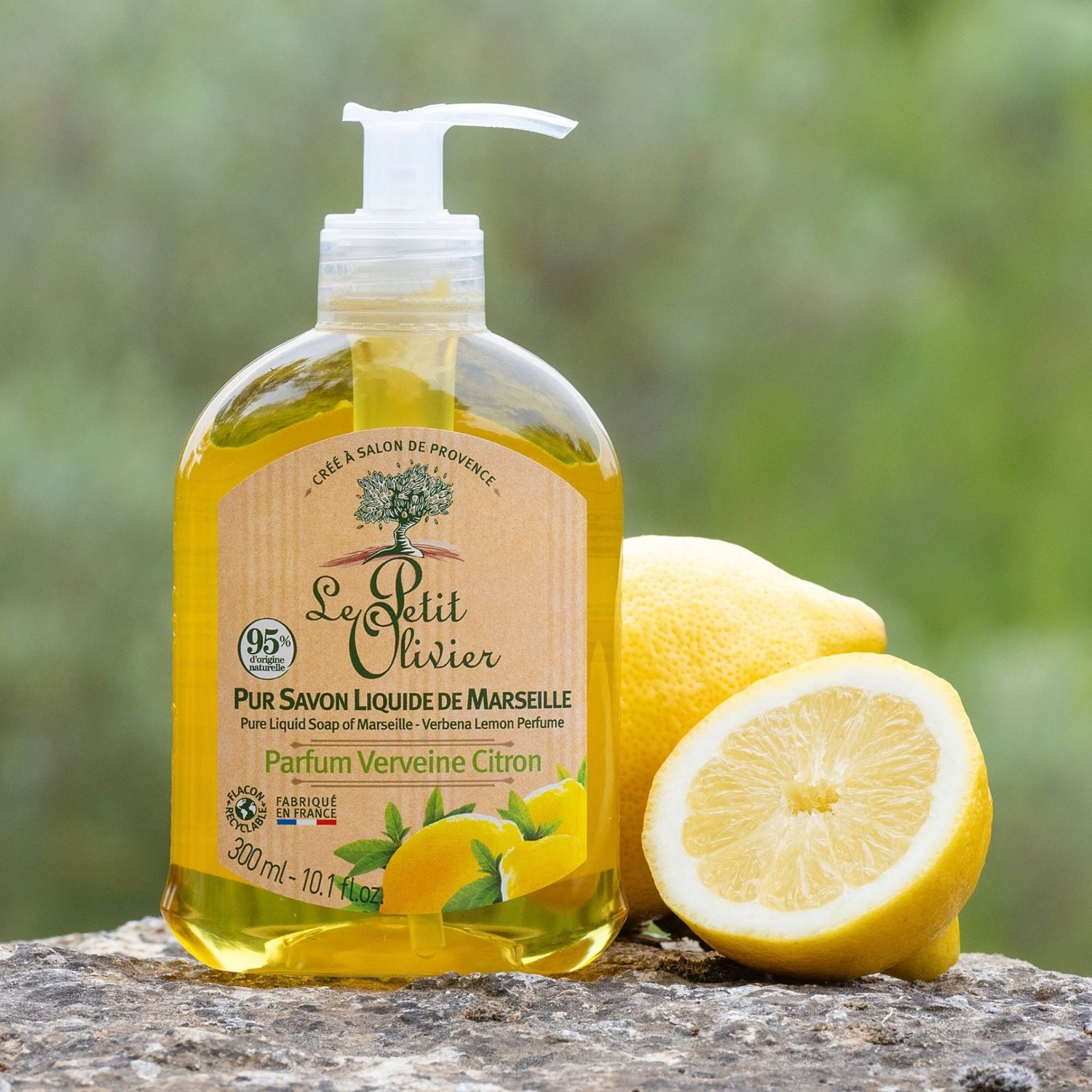 Le Petit Olivier Pur Savon Liquide de Marseille Parfum Verveine Citron