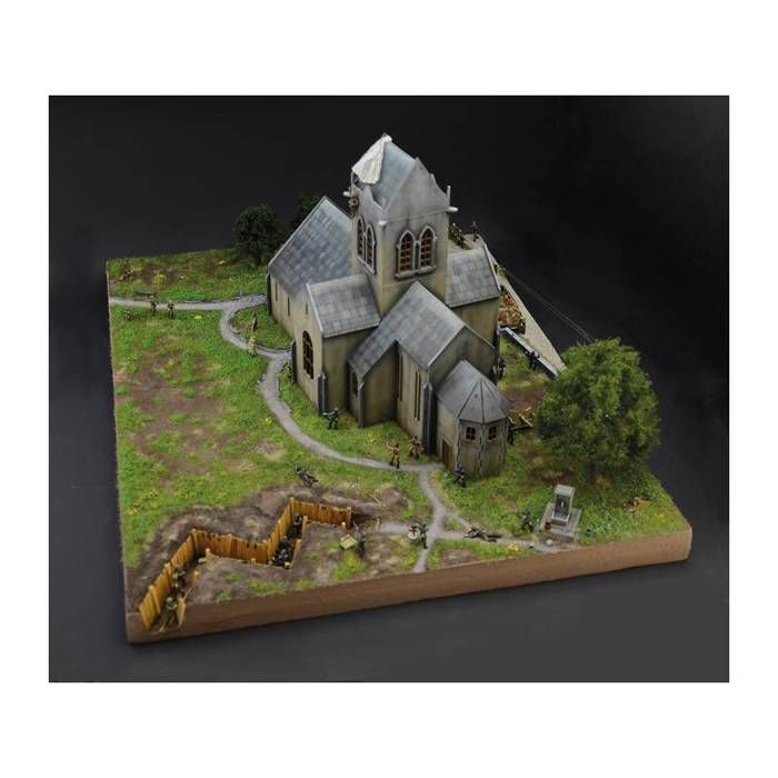 ITALERI - Maquette Diorama June 6th 1944 Air Assault On Sainte-mère-église Italeri |6199| 1:72 - Ref : 14076