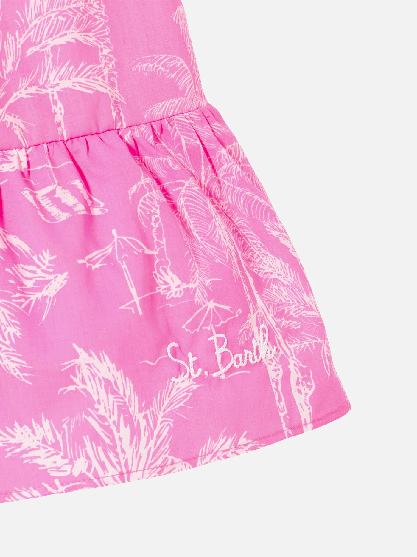 Meisjesjurk met toile de jouy-print