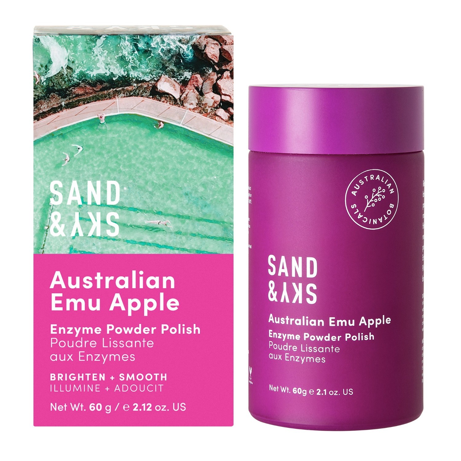Sand & Sky sejas skrubis ar Austrālijas emu ābolu enzīmu pulveri – 60 g