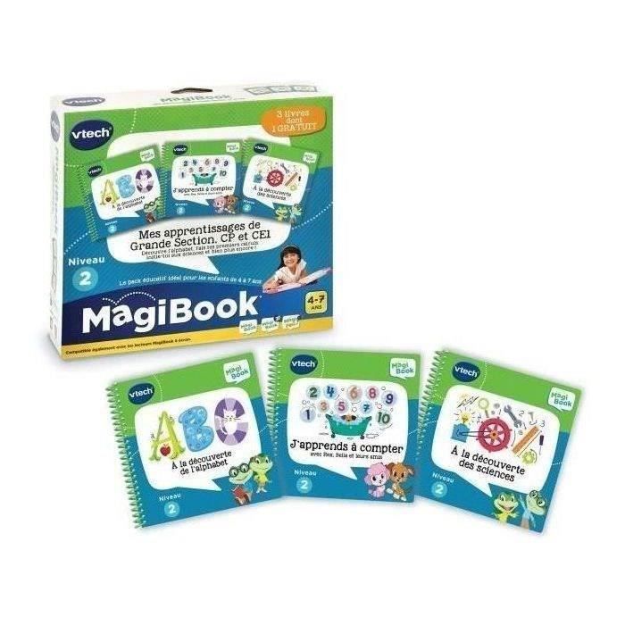 Magibook Interactive Book - VTECH - My Learning for Kindergarten, 1st Grade and 2nd Grade - Pack of 3 books