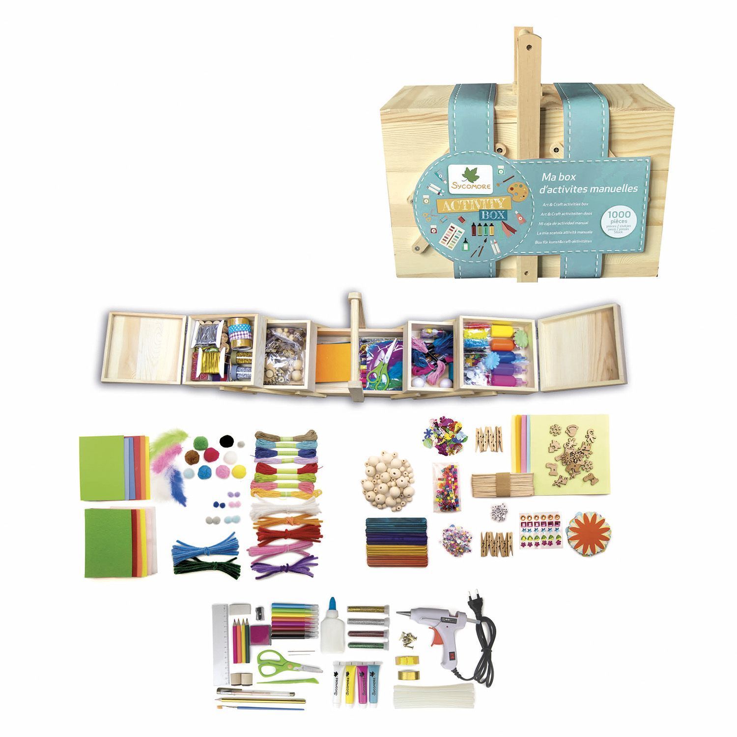 Activity Box - SYCOMORE - Ma box d'activités manuelles - 1000 pièces - Dès 3 ans