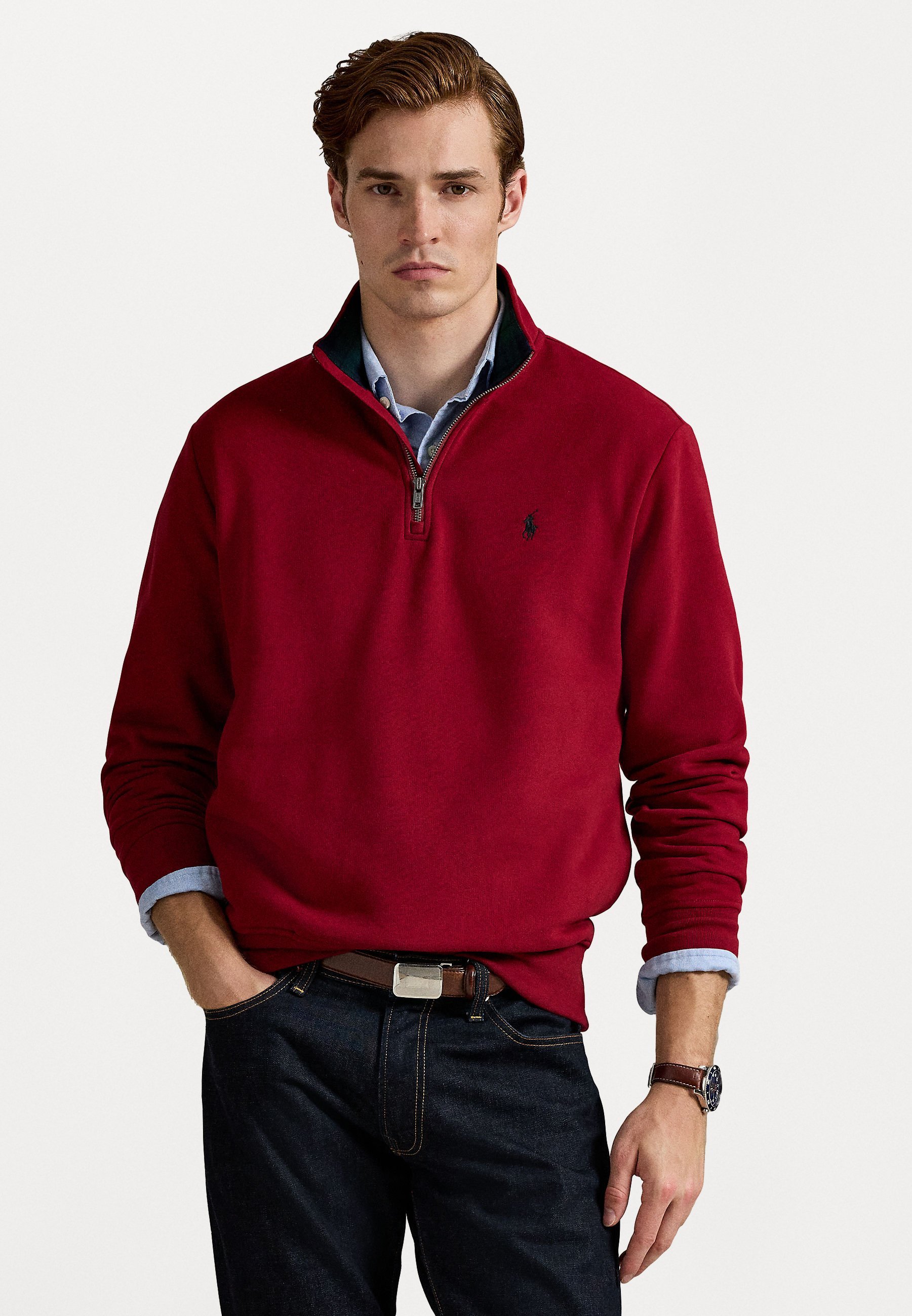 Felpa Polo Ralph Lauren THE RL QUARTER ZIP - Felpa - rosso vacanza