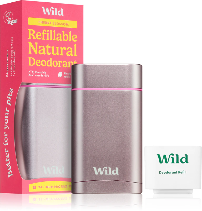 Desodorante em bastão Wild Cherry Blossom Pink Case com estojo.