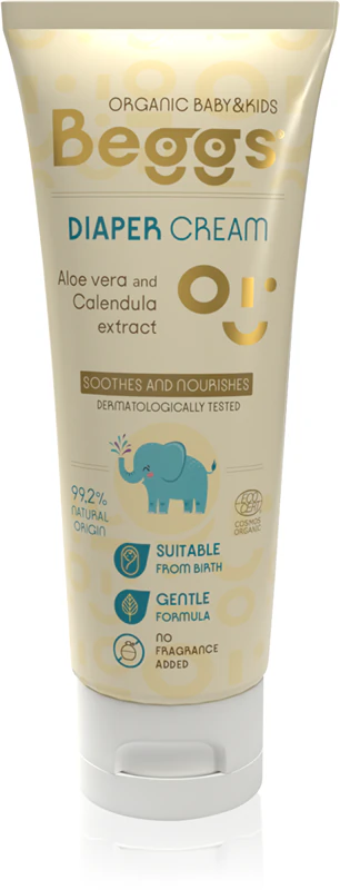 Beggs Diaper Cream je denný krém na starostlivosť o zadoček.