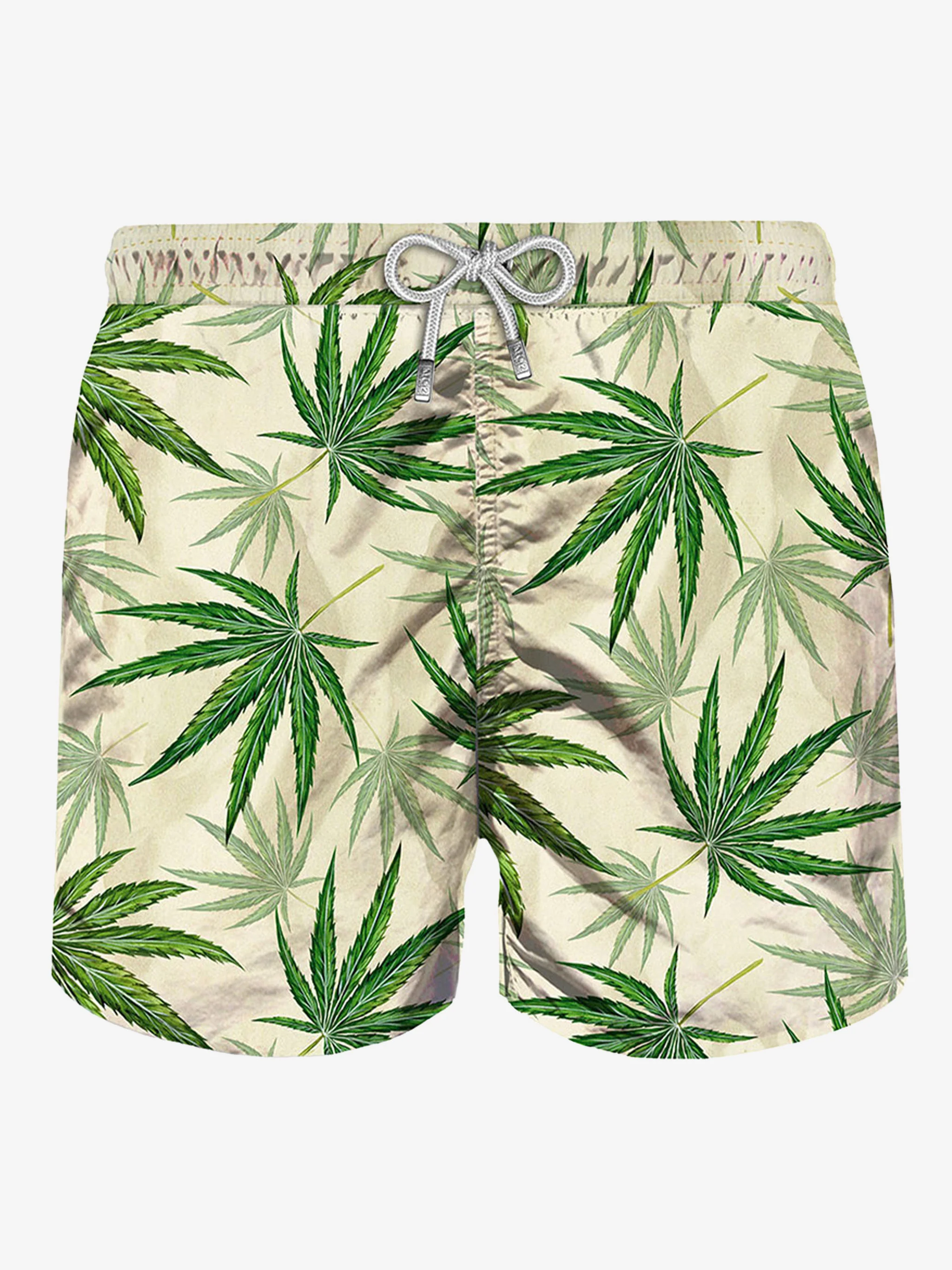 Maillot de bain à imprimé feuilles vertes