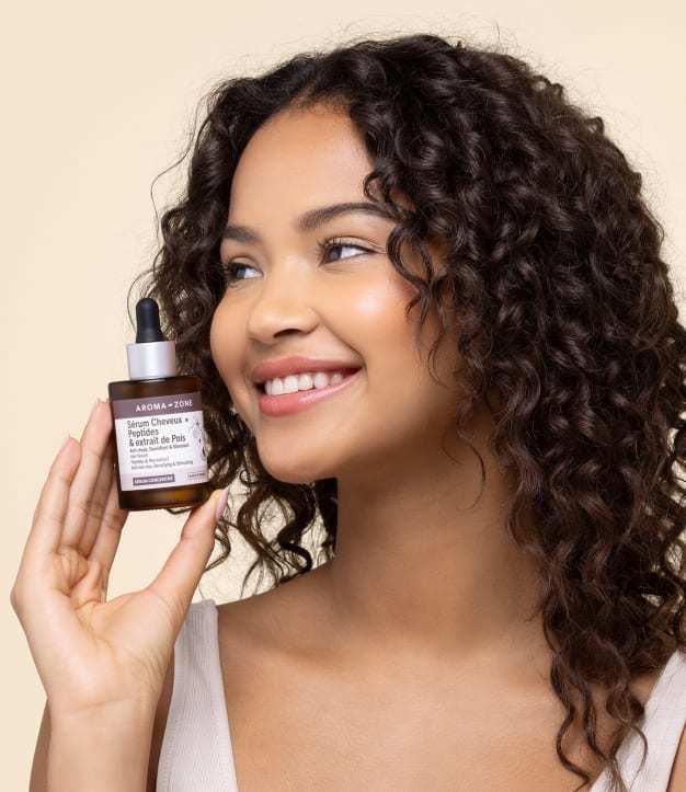 Vlasové sérum proti vypadávání vlasů s peptidy a extraktem z hrachu 50 ml • Skleněná lahvička