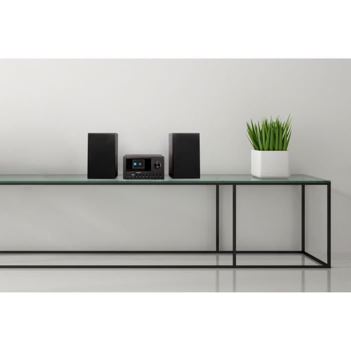 Mini HiFi-systeem - MEDION - DAB/FM internetradio - cd-speler - 2x150W - Zwart