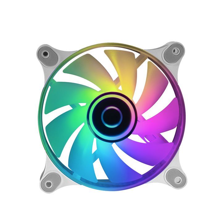 Ventilateur Boîtier PC - Mars Gaming - MF-3D RGB - Blanc - 12 cm - RGB