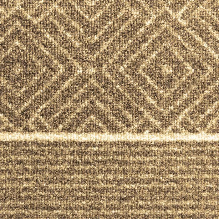 Alfombra personalizada Olymp, alfombra de interior con estampado de rombos, color beige, 80 x 150 cm