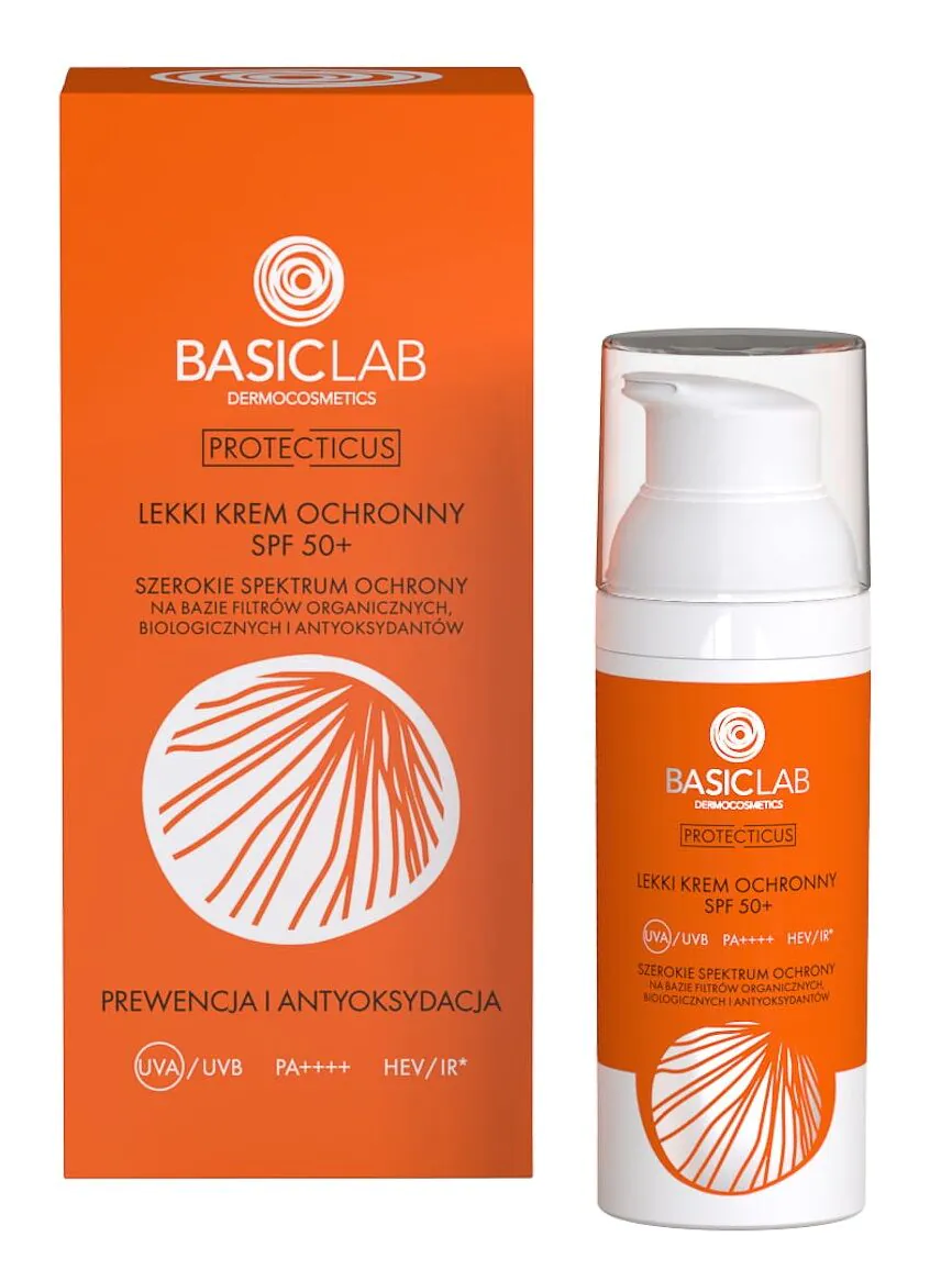 BasicLab Protecticus Lekki krem ochronny SPF50+
