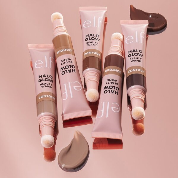 „elf Halo Glow Contour“ vidutinio/įdegio makiažo pagrindas, 10 ml