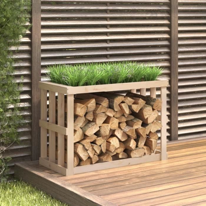 vidaXL Holzständer für den Außenbereich 108x52x74 cm Massives Kiefernholz 822631