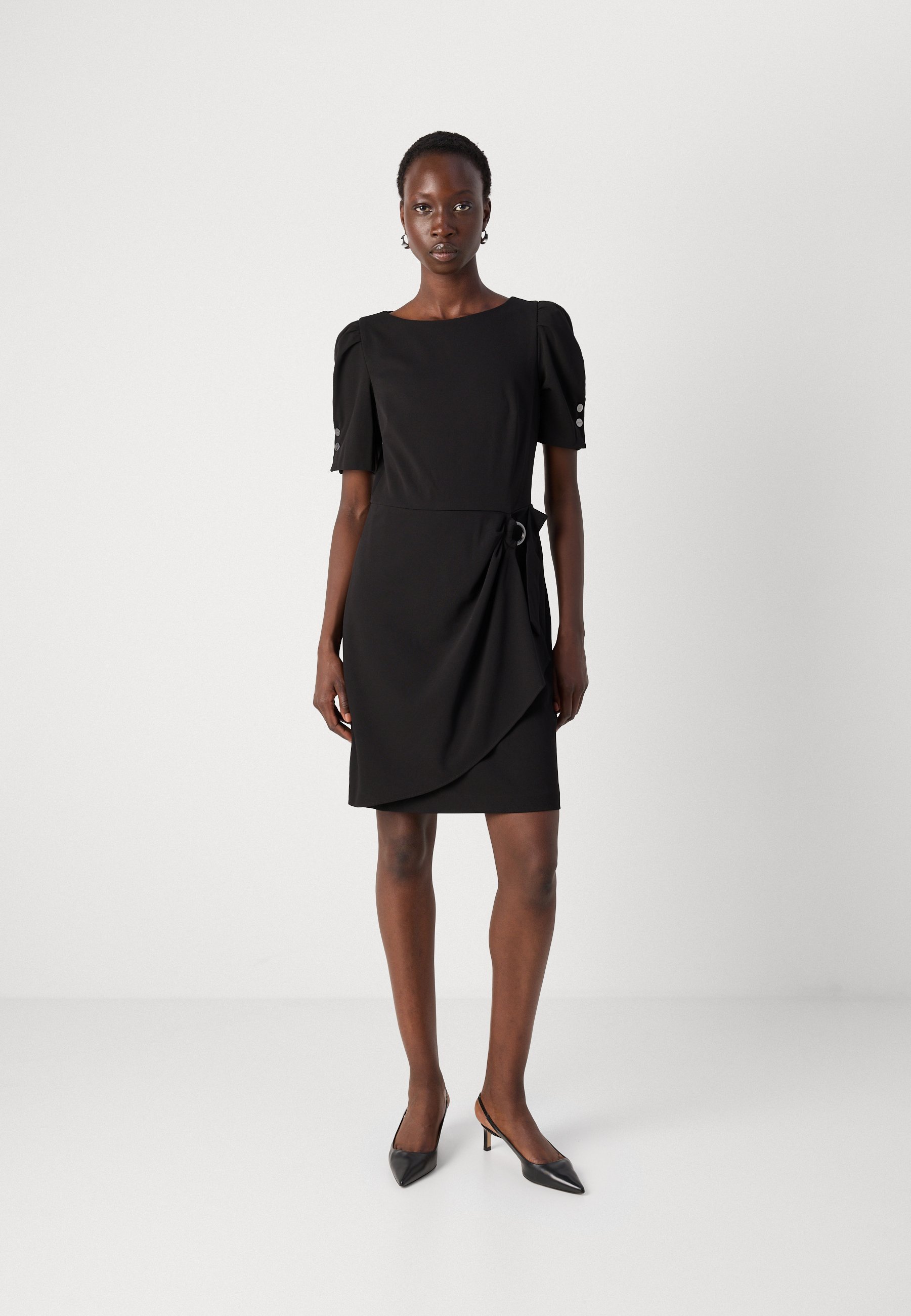 DKNY nepwraprok - Rechte jurk - zwart